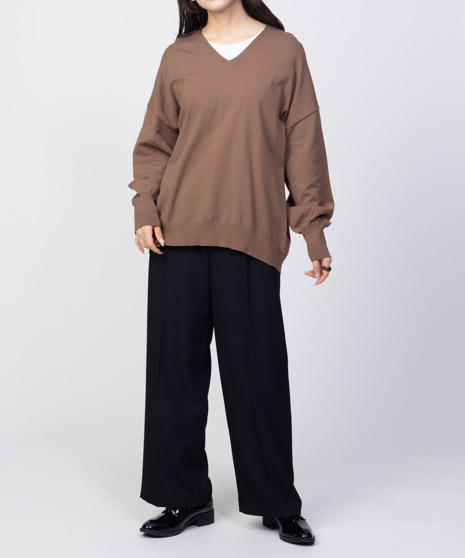 HusHusH  Vネックコクーンニット レディース商品画像-18
