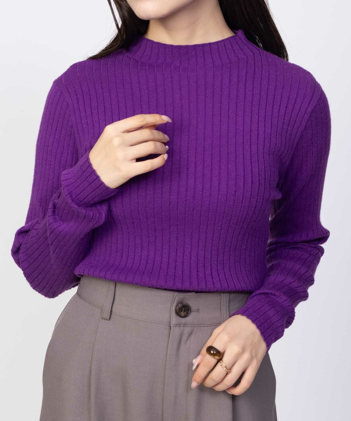 HusHusH リブハイネック レディース