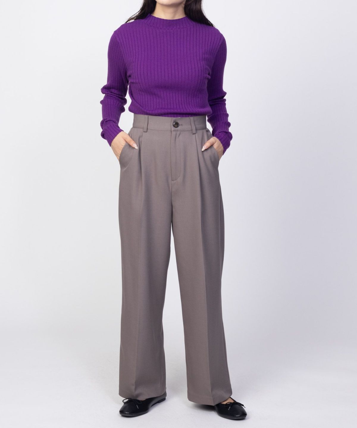 HusHusH リブハイネック レディース