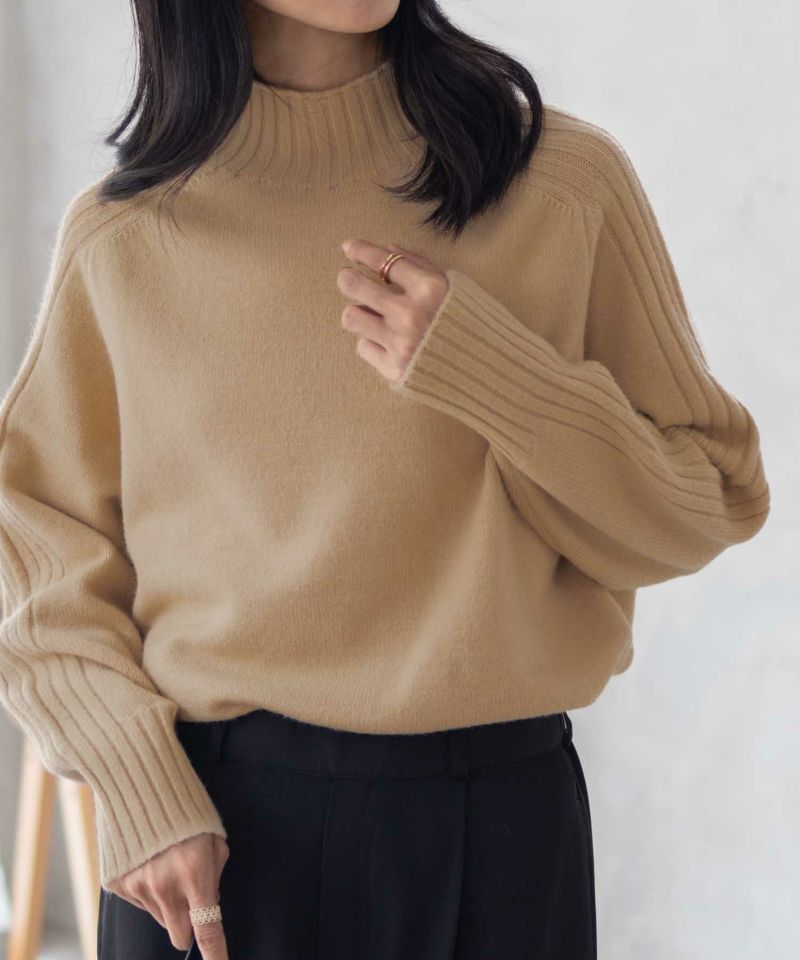 nAvy もちり もちもち 洗えるニット ハイネック レディース