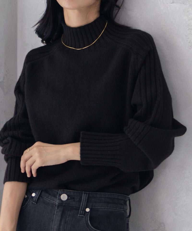 nAvy もちり もちもち 洗えるニット ハイネック レディース