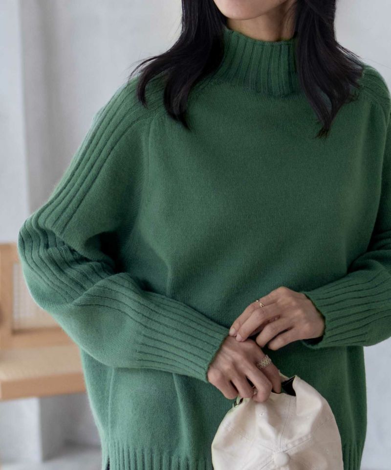 nAvy もちり もちもち 洗えるニット ハイネック レディース