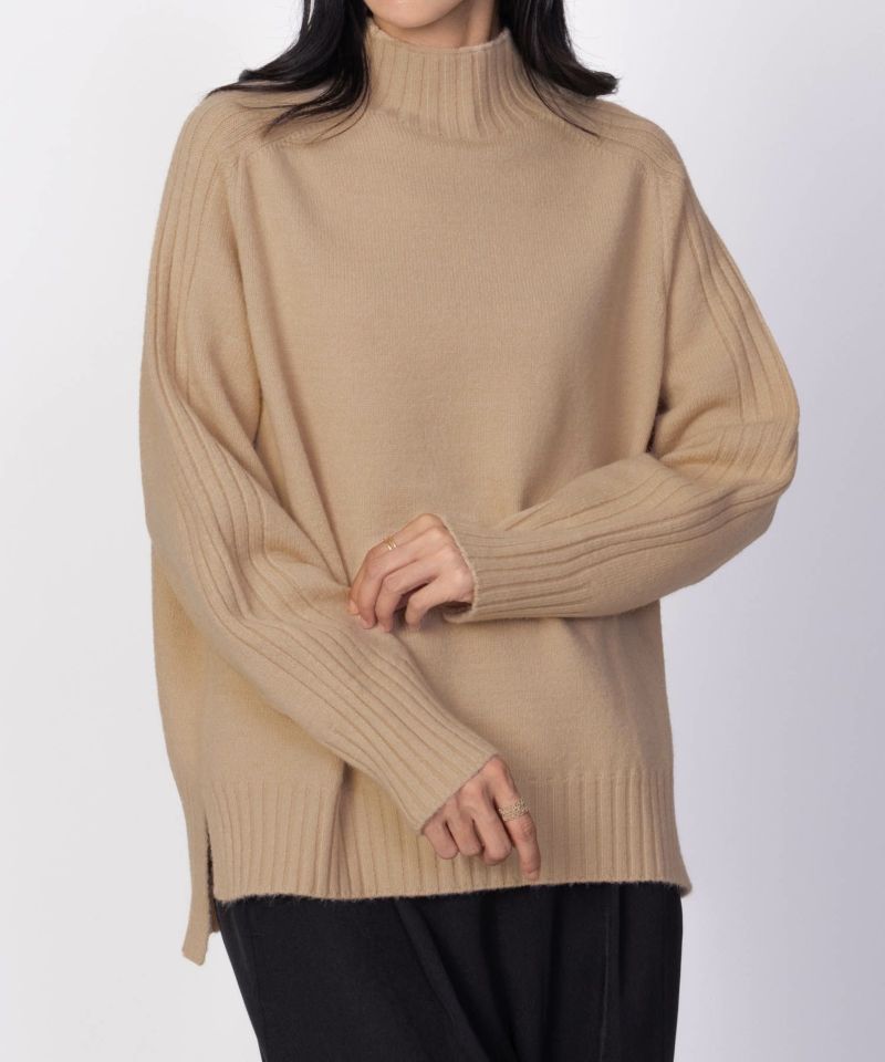 nAvy もちり もちもち 洗えるニット ハイネック レディース