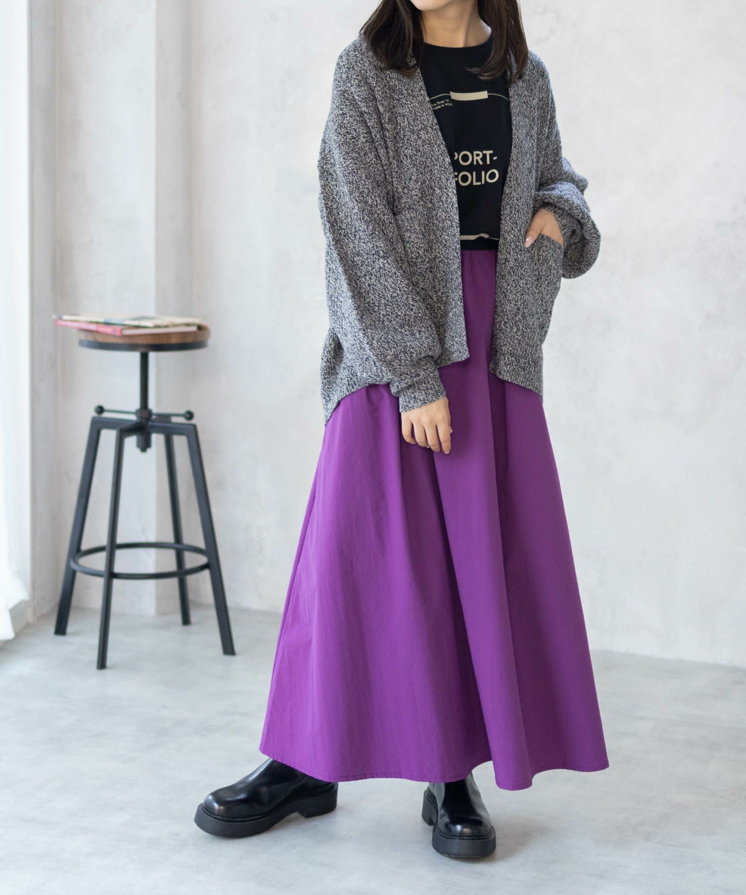 [期間限定価格]HusHusH  ヘリンボーン柄カーディガン レディース商品画像-4