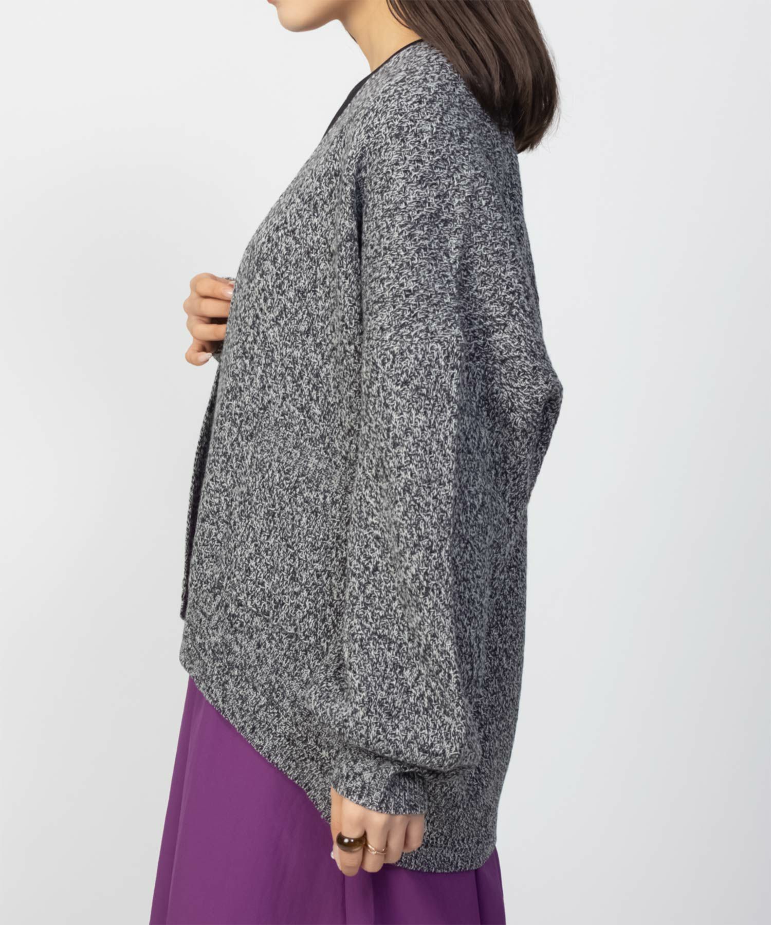 [期間限定価格]HusHusH  ヘリンボーン柄カーディガン レディース商品画像-6