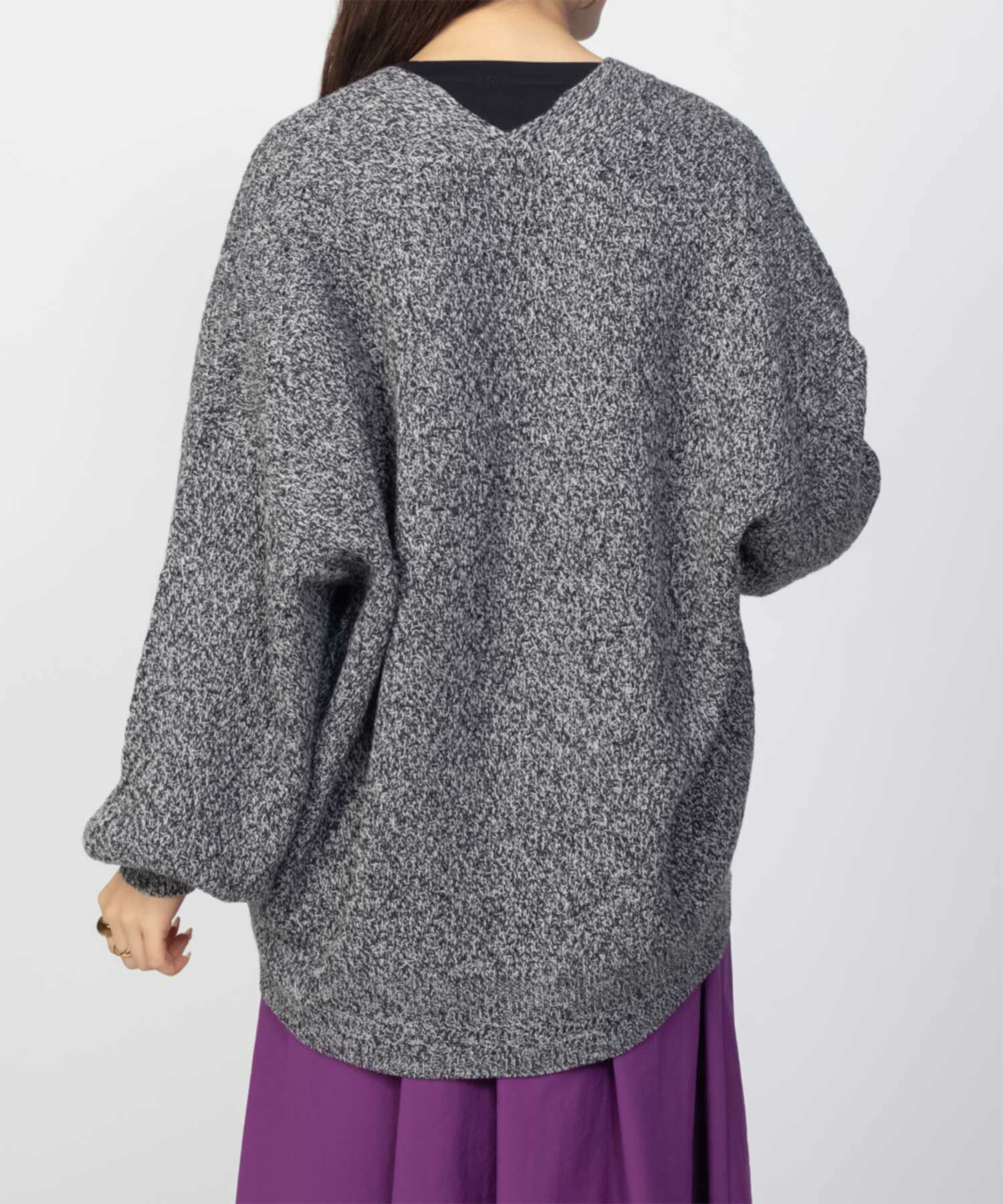 [期間限定価格]HusHusH  ヘリンボーン柄カーディガン レディース商品画像-7