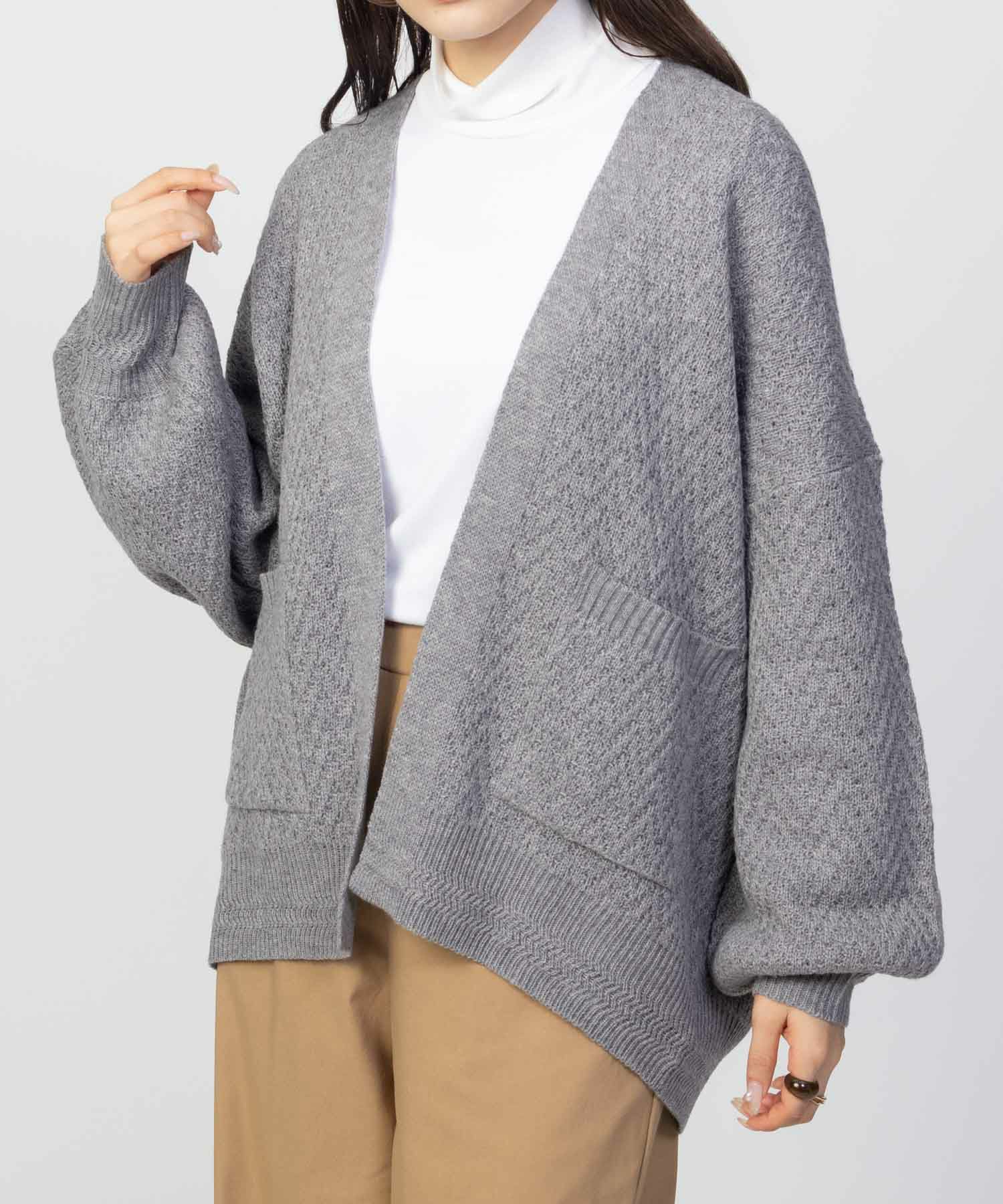 [期間限定価格]HusHusH  ヘリンボーン柄カーディガン レディース商品画像-12