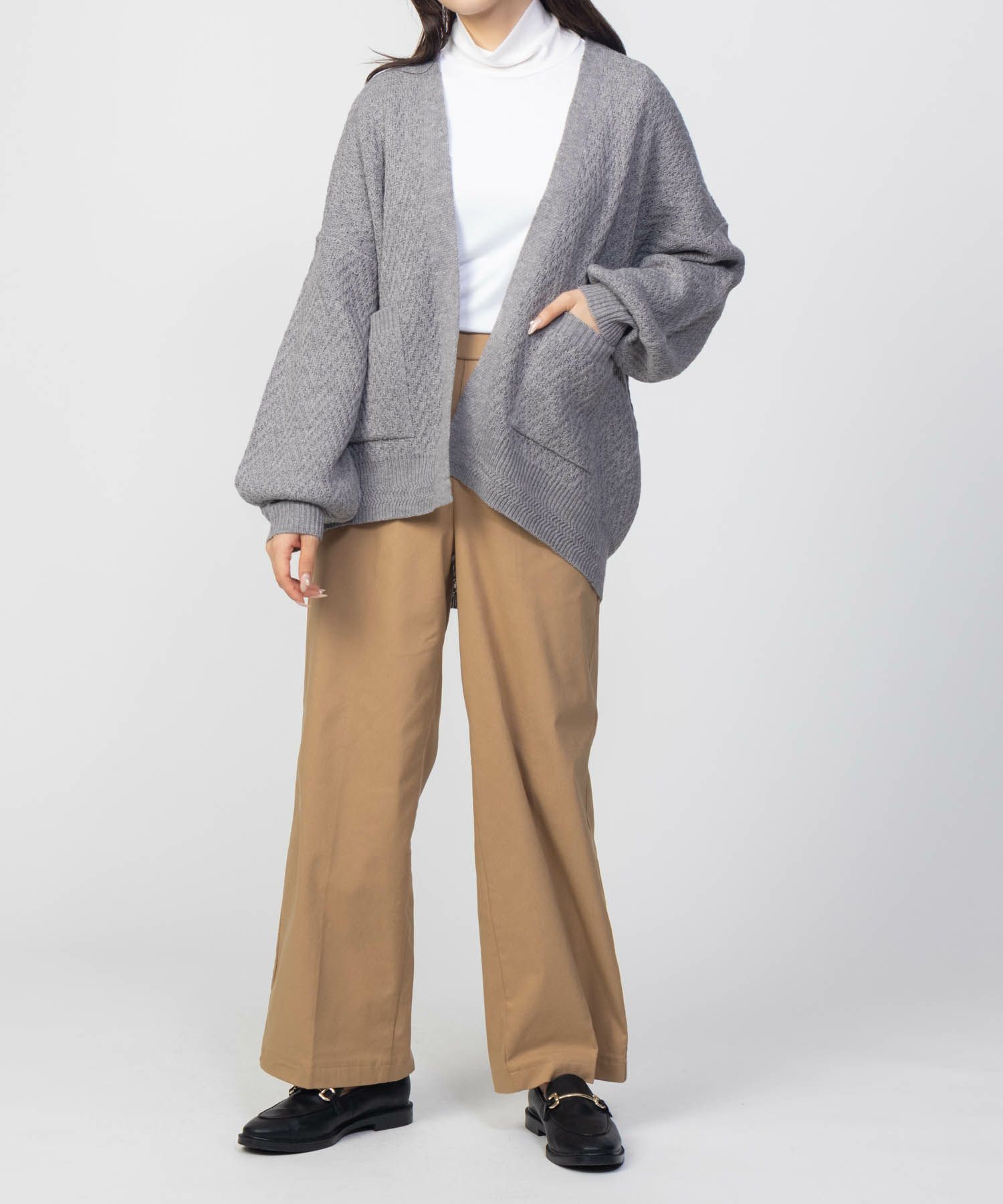 [期間限定価格]HusHusH  ヘリンボーン柄カーディガン レディース商品画像-13