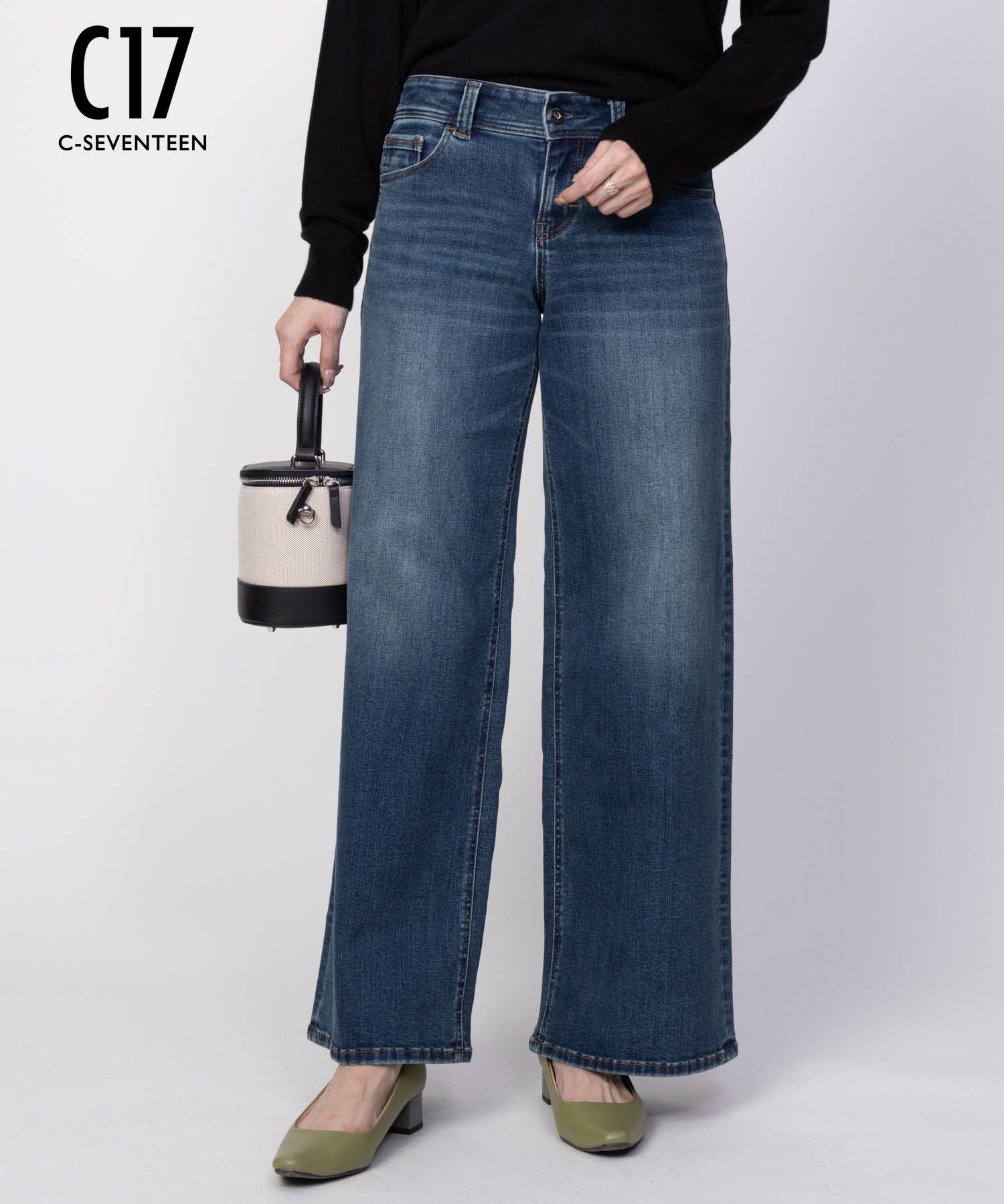 C17 ローライズワイドバギー レディース 