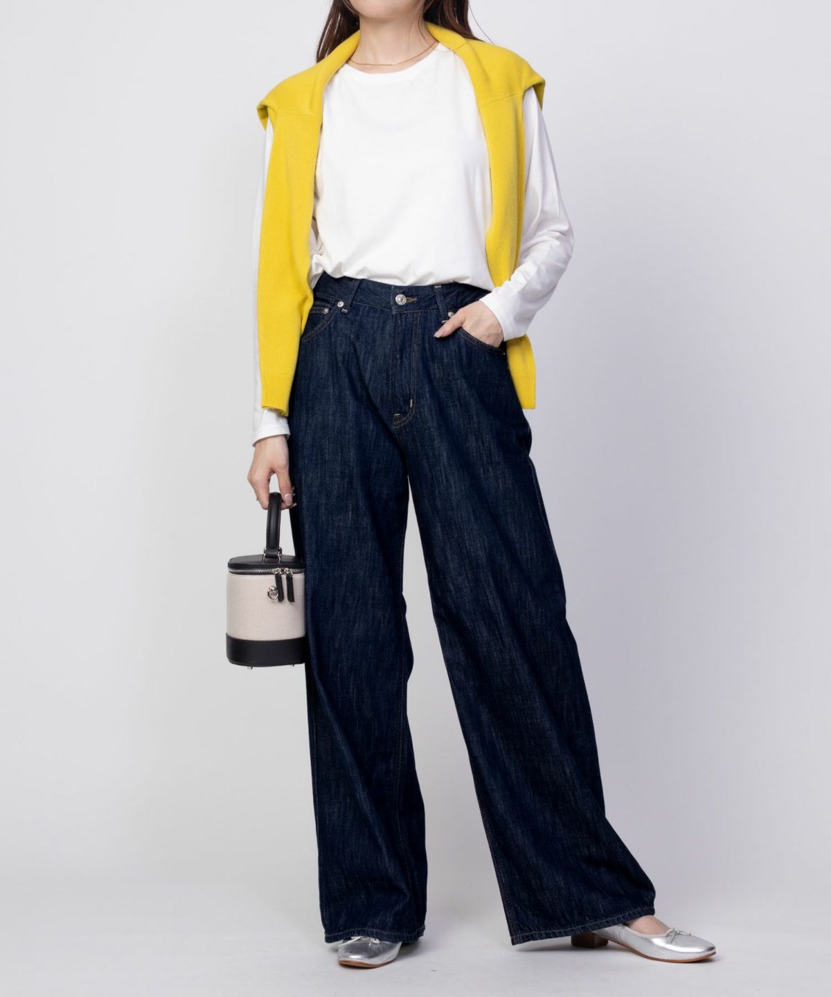 EDWIN essentials ローウエストワイドパンツ レディース