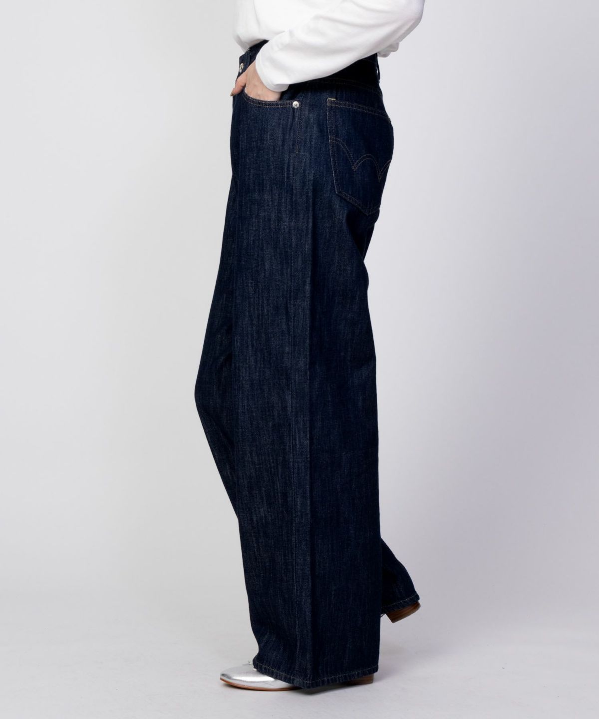 EDWIN essentials ローウエストワイドパンツ レディース