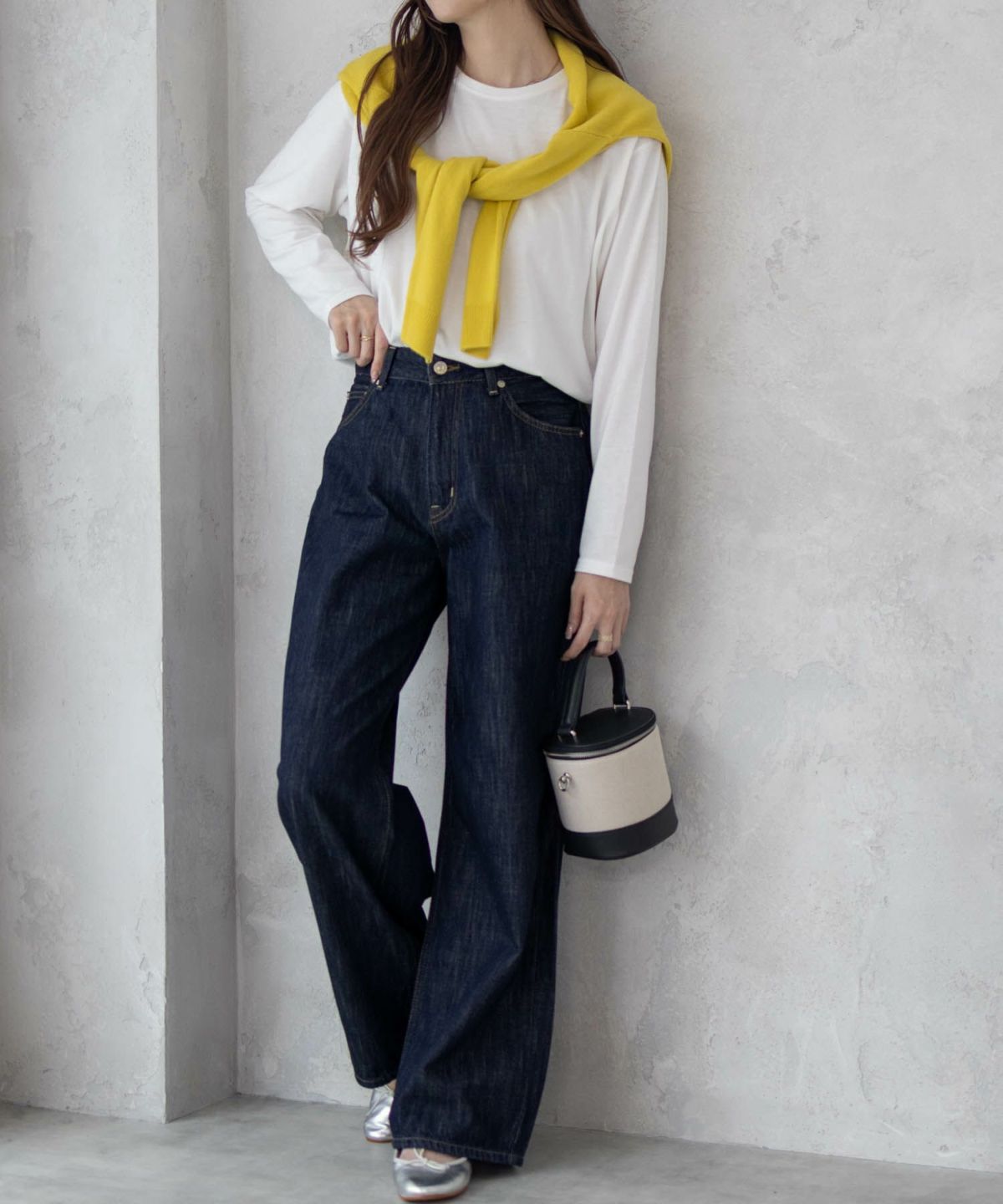 EDWIN essentials ローウエストワイドパンツ レディース