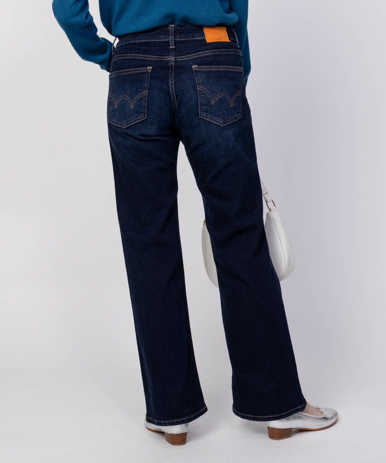 EDWIN essentials フレアストレッチデニムパンツ レディース