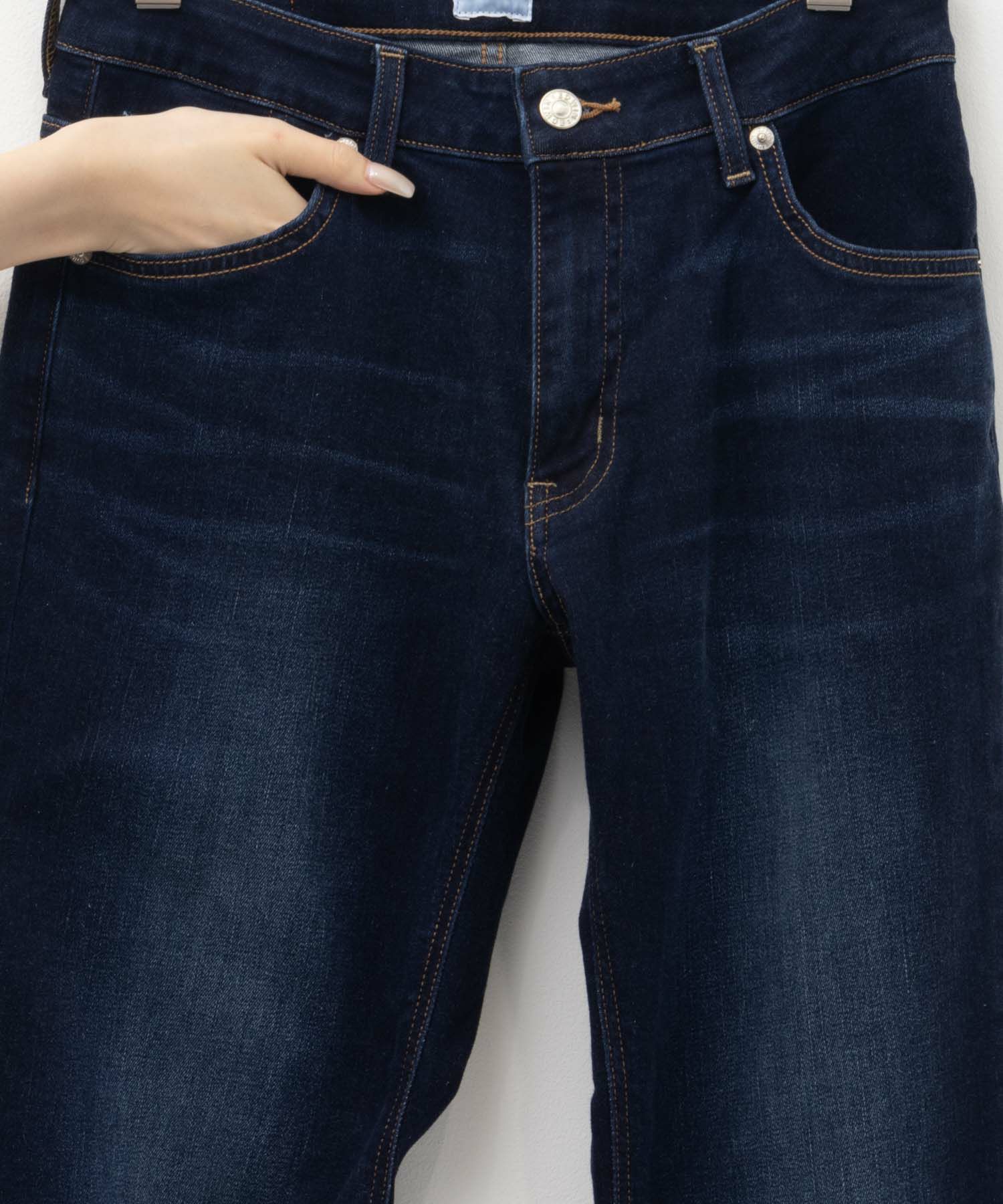 EDWIN essentials フレアストレッチデニムパンツ レディース