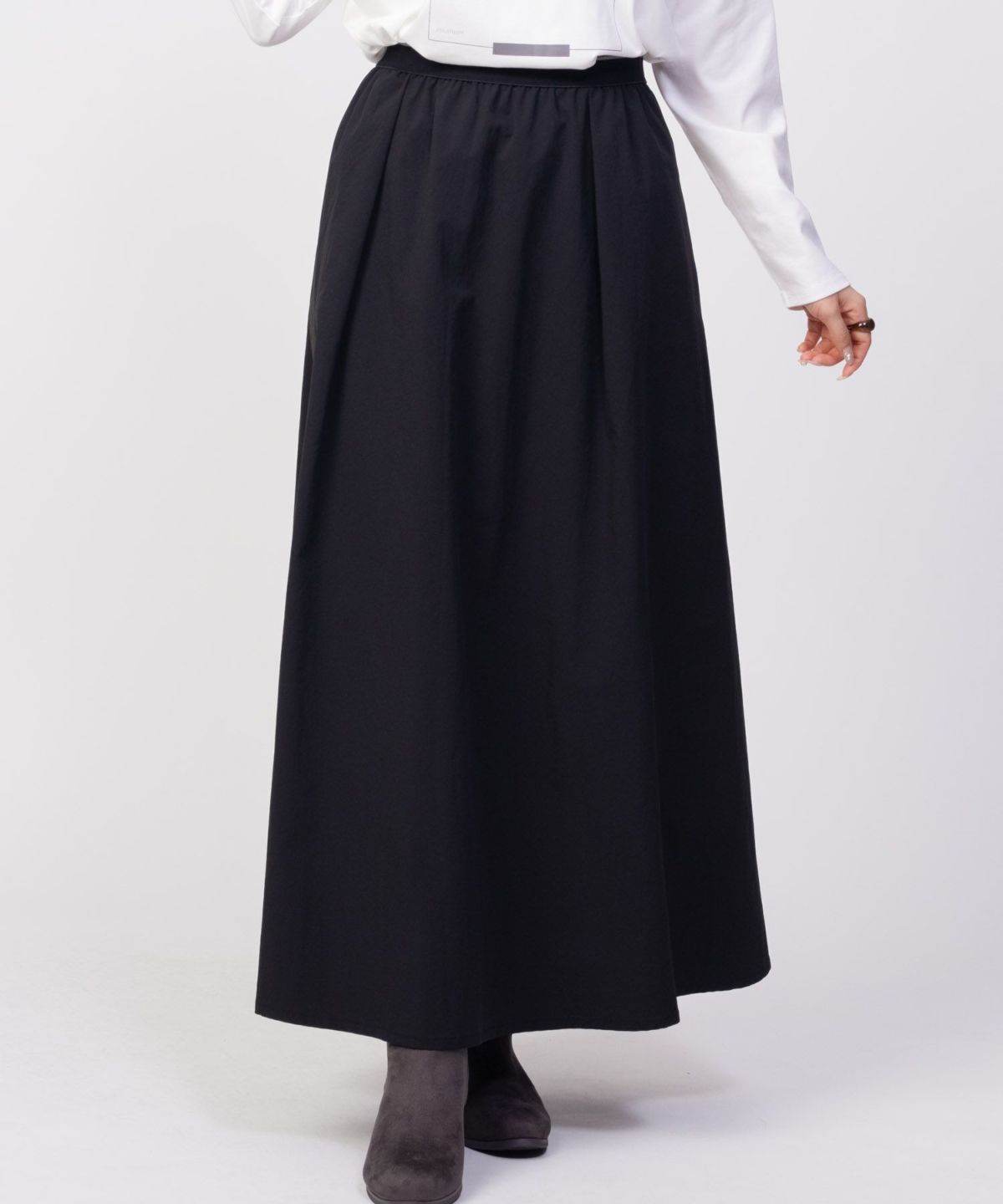HusHusH ツイルタックマキシスカート レディース