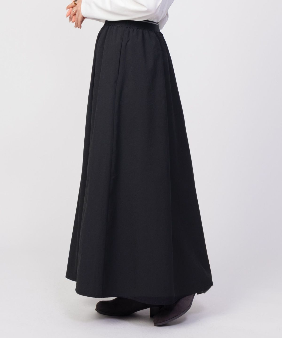 HusHusH ツイルタックマキシスカート レディース