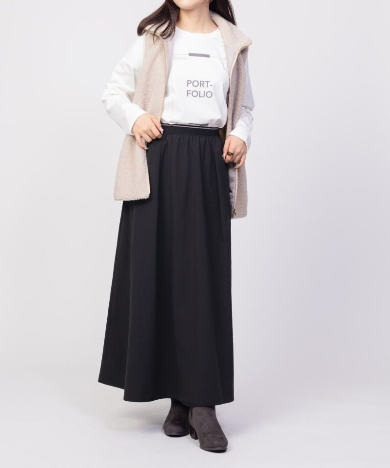 HusHusH  ツイルタックマキシスカート レディース商品画像-16