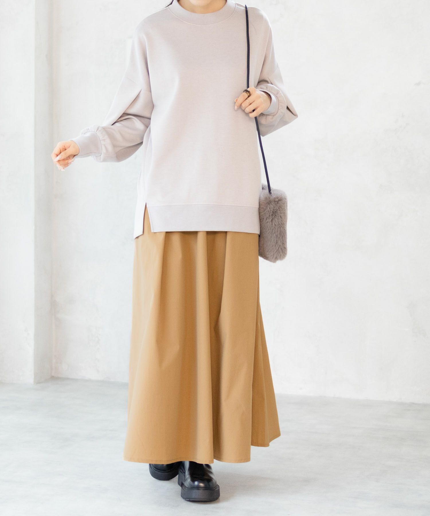 HusHusH ツイルタックマキシスカート レディース商品画像-17