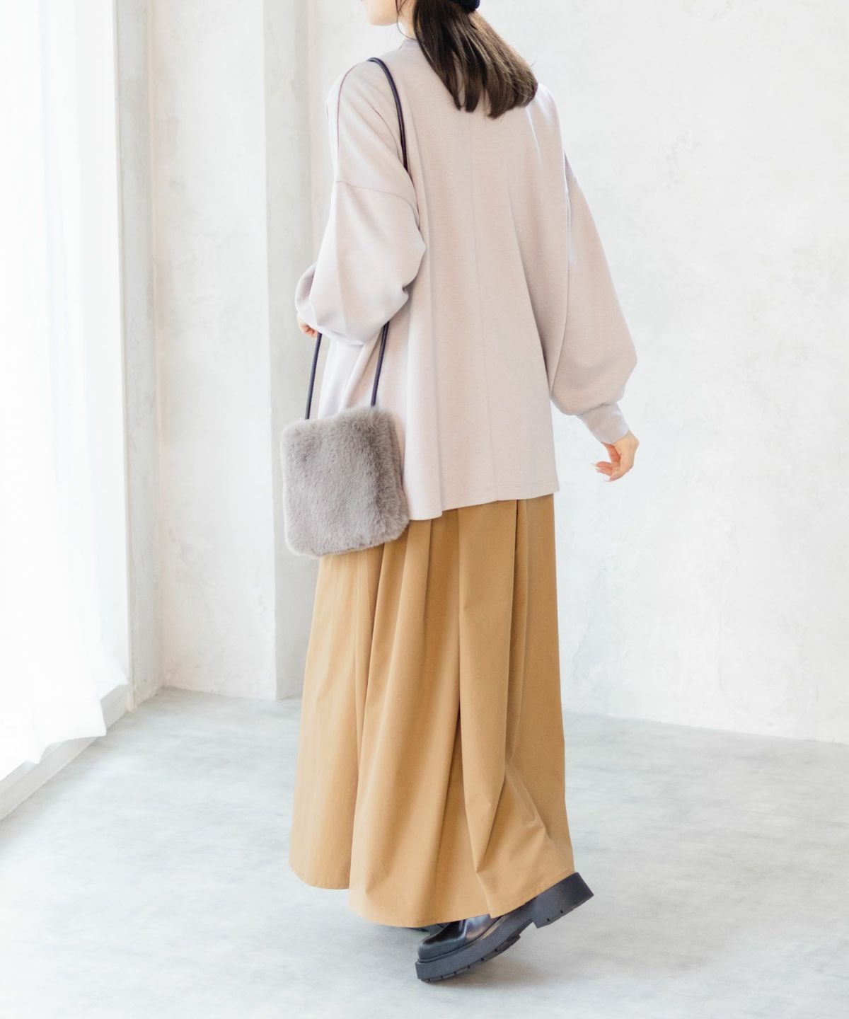 HusHusH ツイルタックマキシスカート レディース