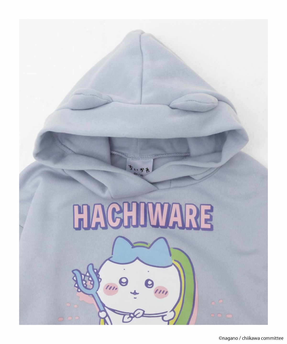 ちいかわ 耳付きプルパーカー ハチワレ キッズ