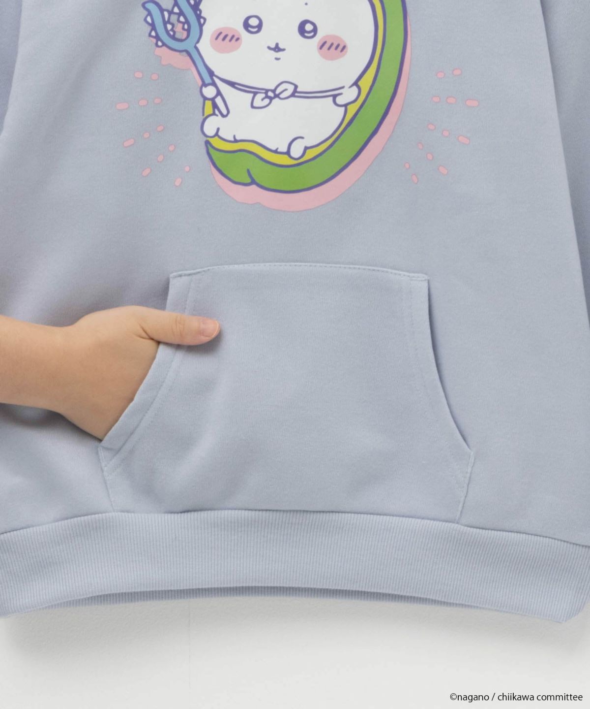 ちいかわ 耳付きプルパーカー ハチワレ キッズ