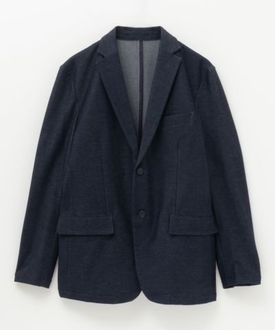 NAVY FIT  ジャージデニムライクジャケット メンズ