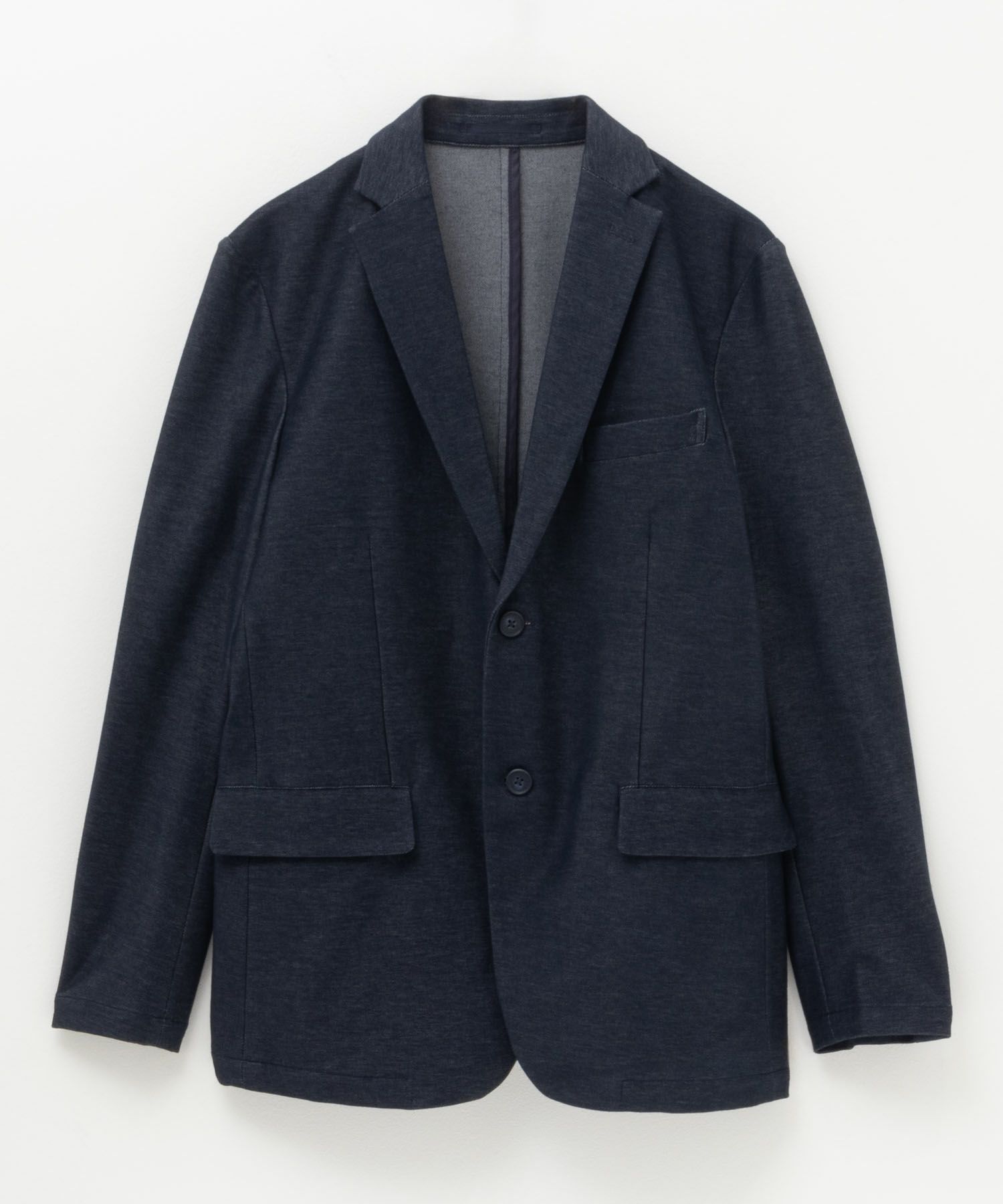 NAVY FIT ジャージデニムライクジャケット メンズ