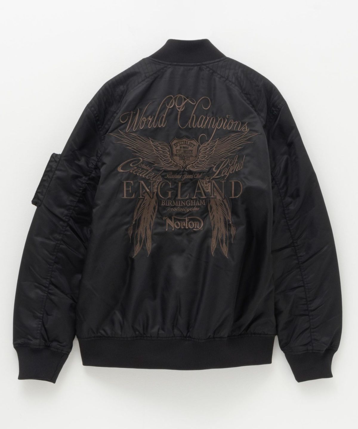 Norton ウイング刺繍MA-1ジャケット メンズ