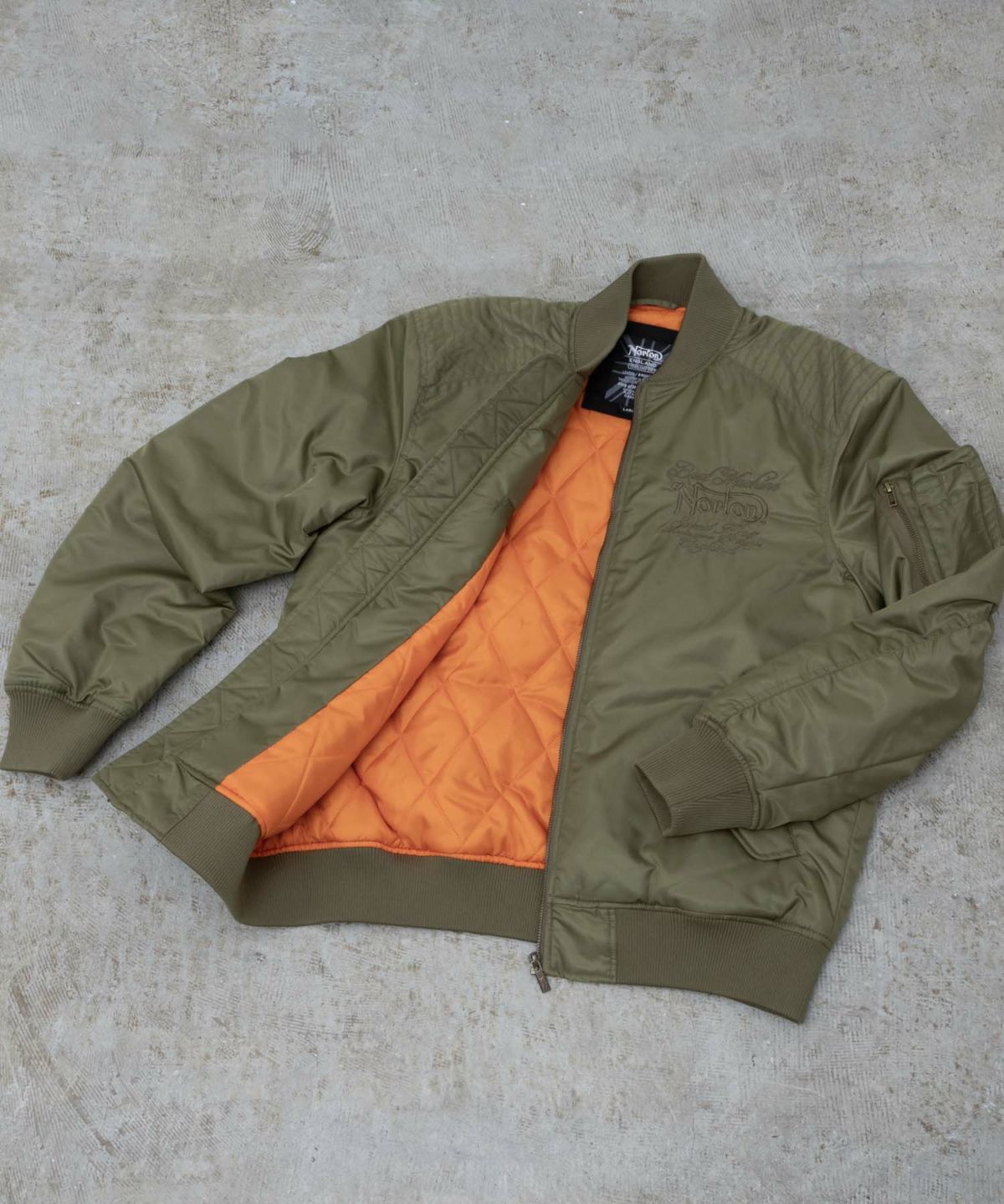 Norton ウイング刺繍MA-1ジャケット メンズ
