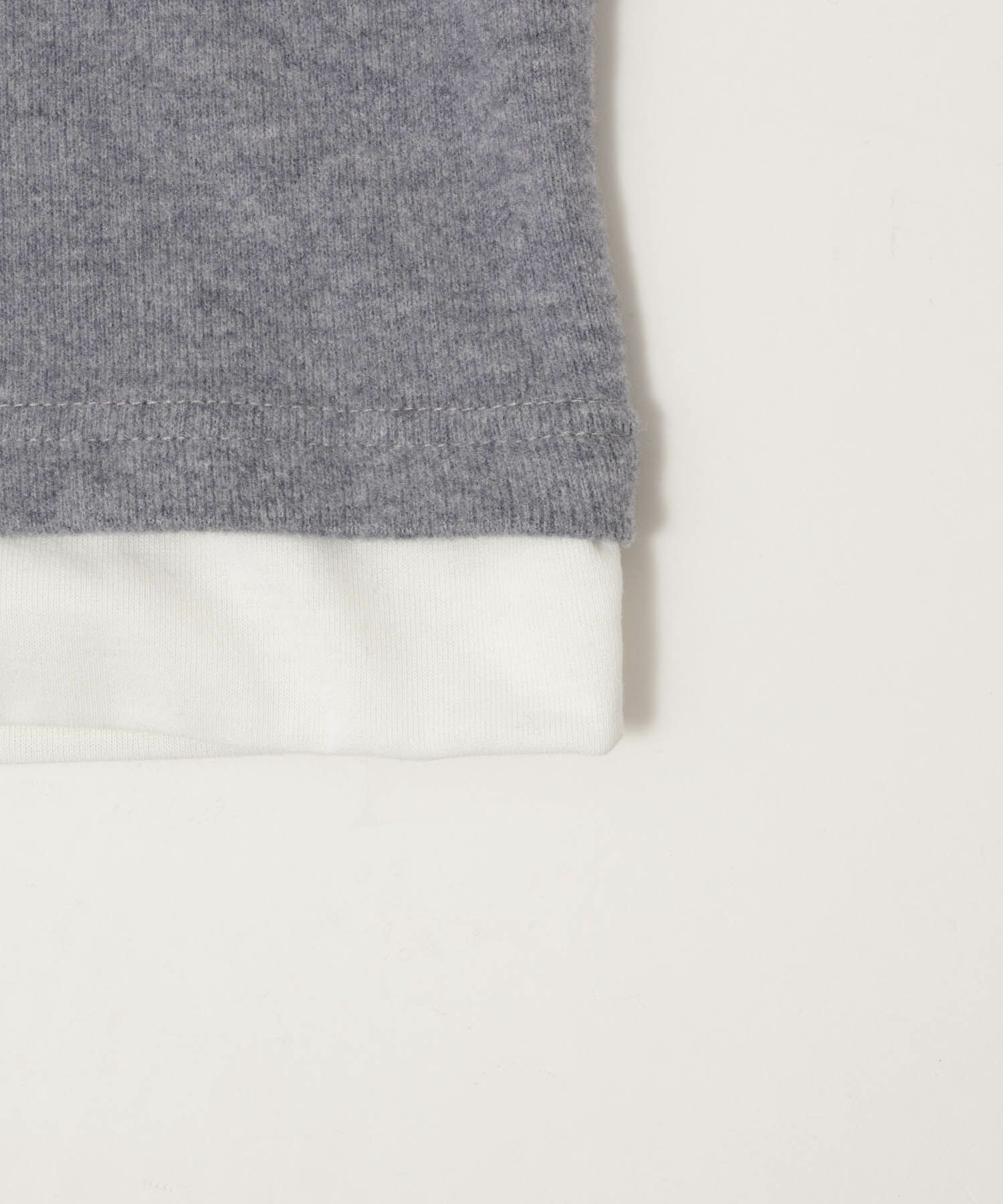 NAVY  温℃ 両面起毛キーネックフェイクTシャツ メンズ商品画像-15