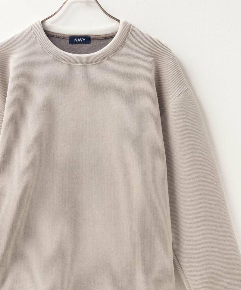 NAVY  温℃ カットコールフェイククルーネック メンズ商品画像-6