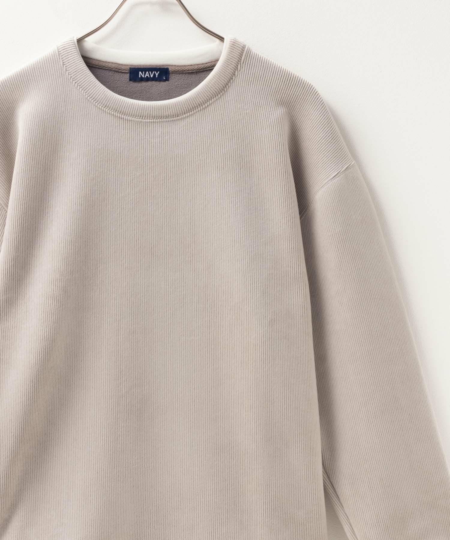 NAVY 温℃ カットコールフェイククルーネック メンズ