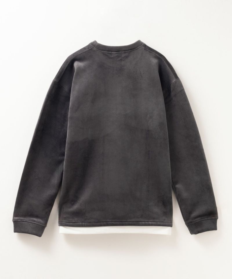 NAVY  温℃ カットコールフェイククルーネック メンズ商品画像-12