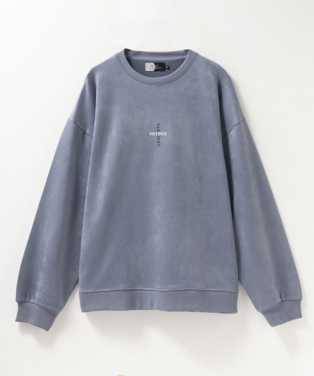 NOBLE PRODUCT ポンチ素材 スエードライククルーネック メンズ