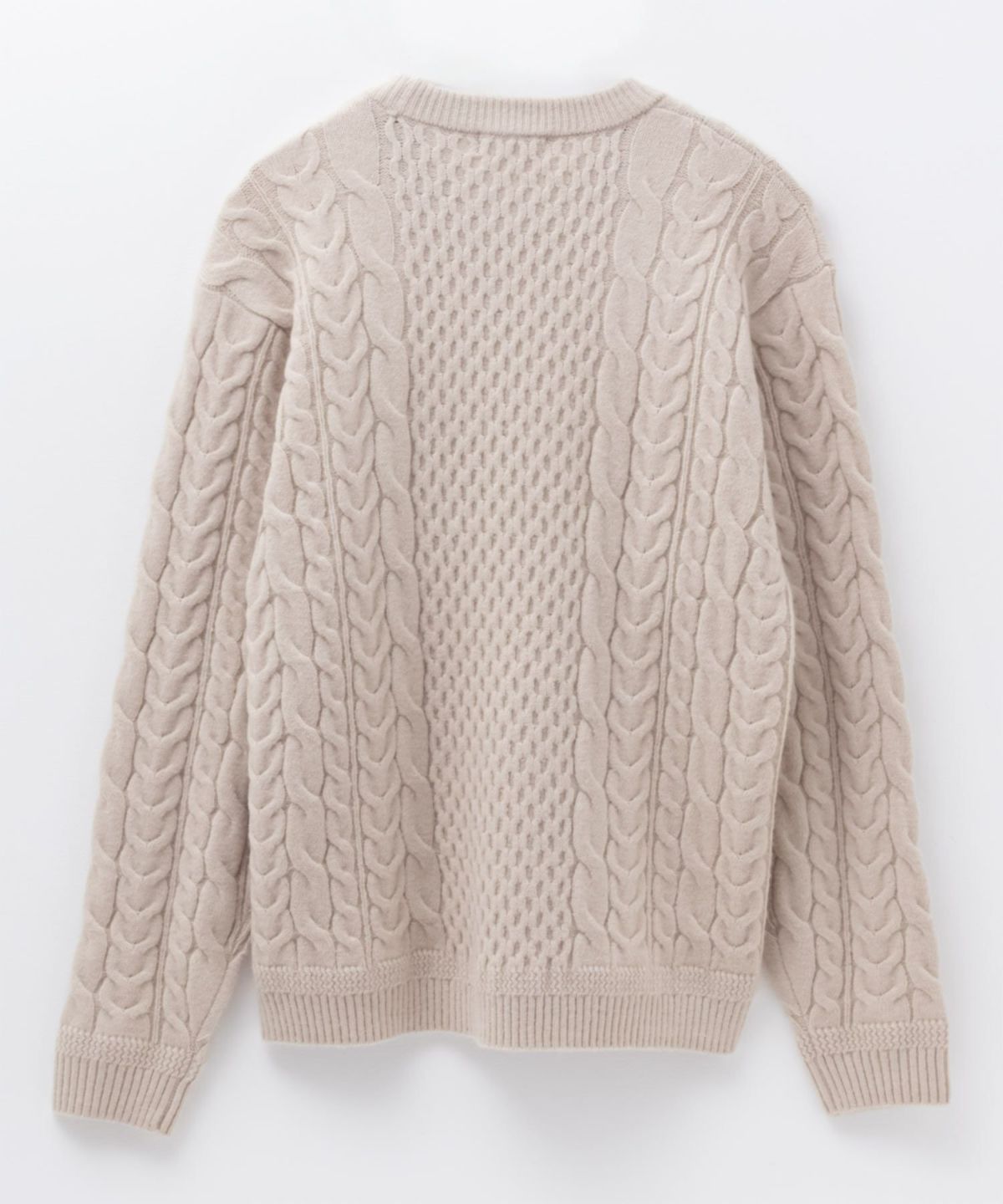 NAVY 快適ニット ケーブル編み メンズ