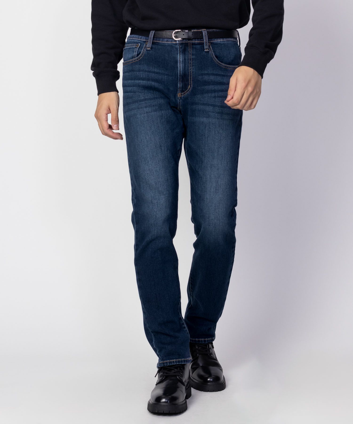 NAVY 温℃ 裏起毛5ポケットストレートデニムパンツ メンズ商品画像-7