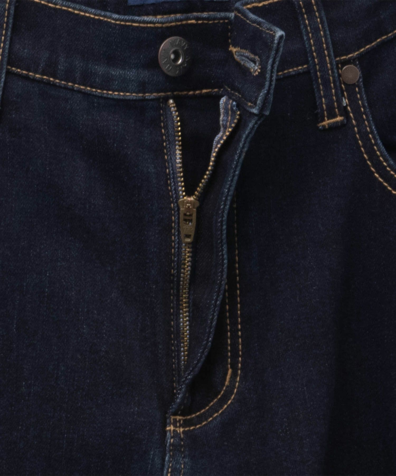 NAVY 温℃ 裏起毛5ポケットストレートデニムパンツ メンズ