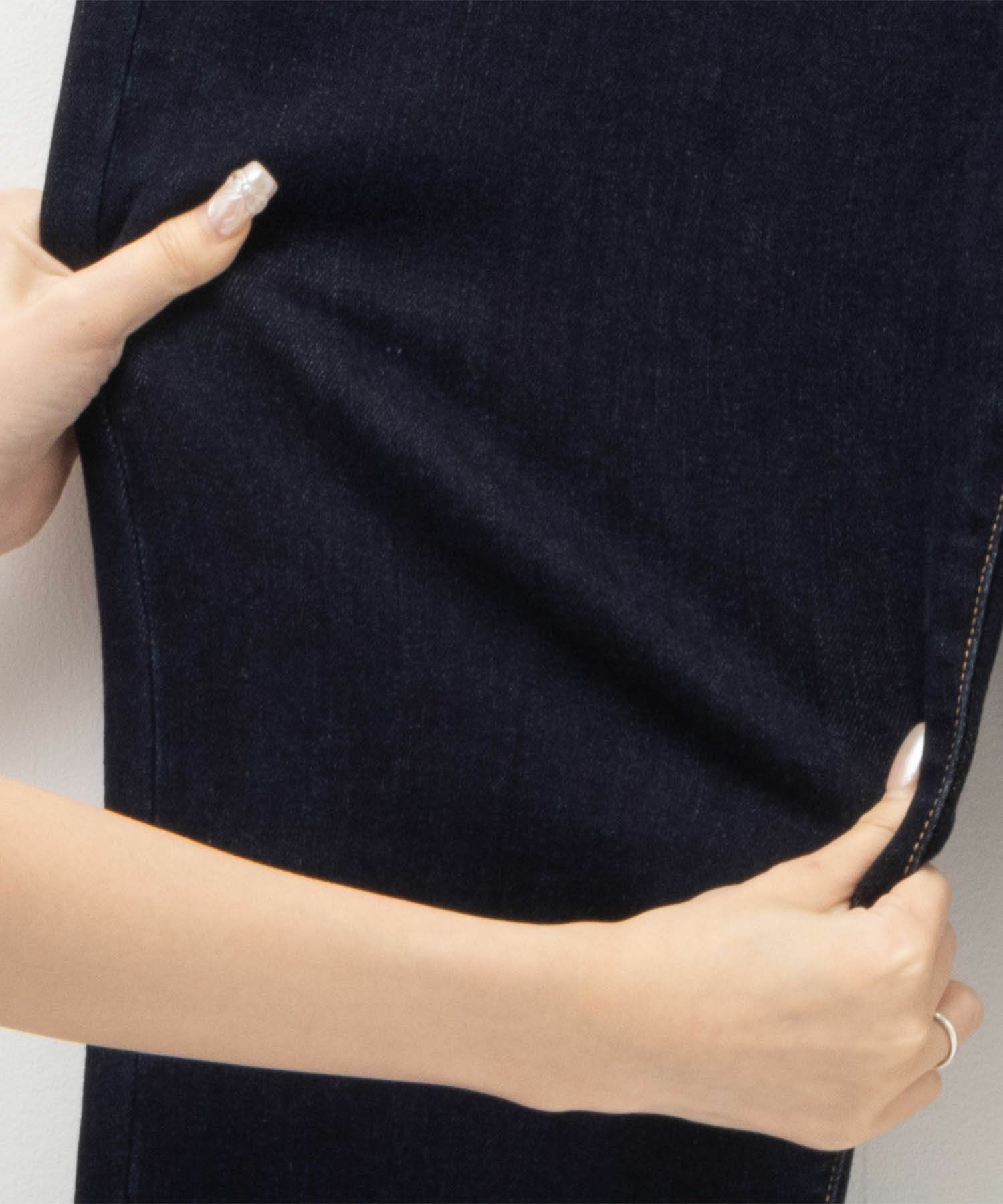 NAVY 温℃ 裏起毛5ポケットストレートデニムパンツ メンズ商品画像-30