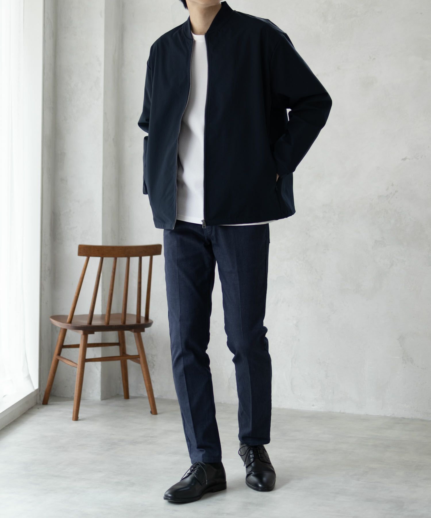 EDWIN スリムテーパードトラウザー メンズ