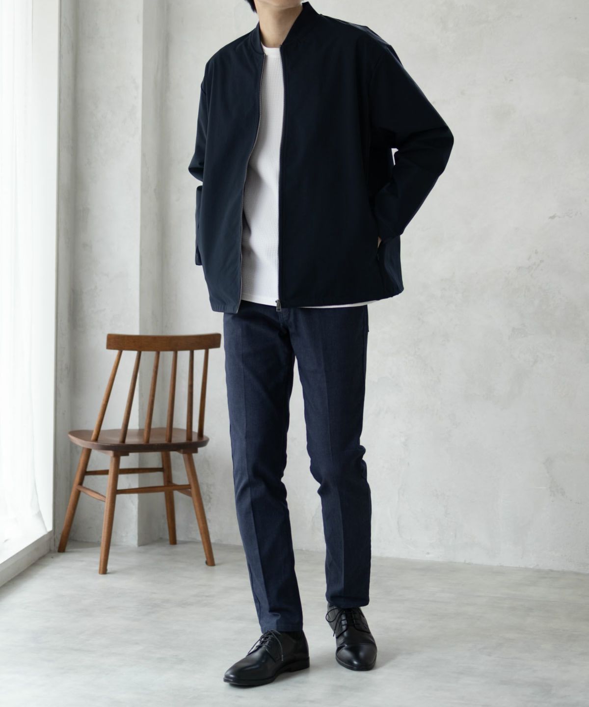 EDWIN スリムテーパードトラウザー メンズ