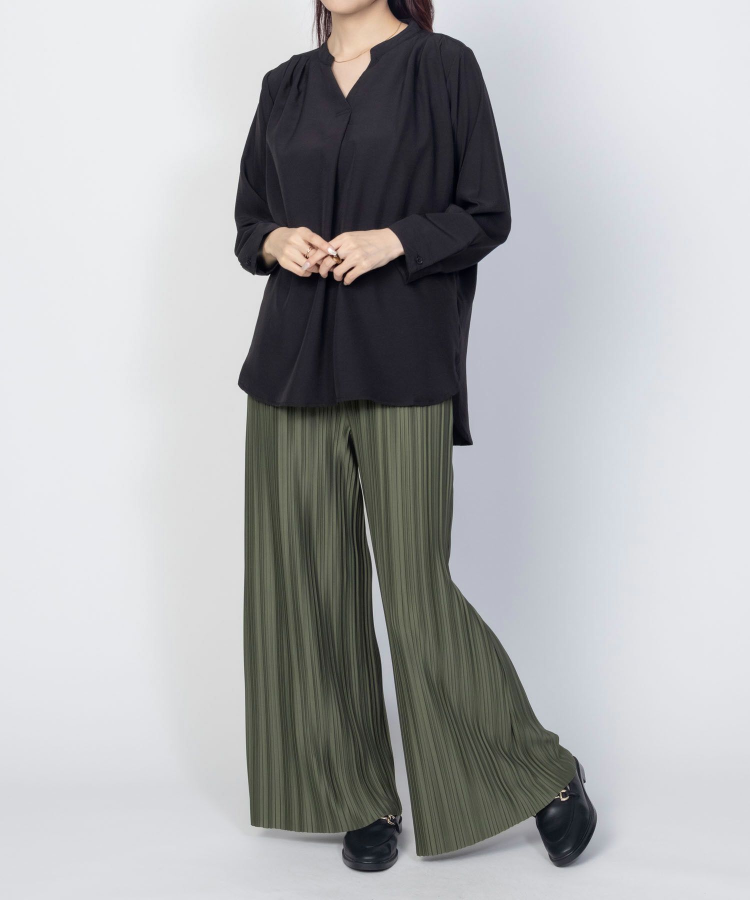 nAvy  スキッパー7分袖プルオーバー レディース商品画像-12