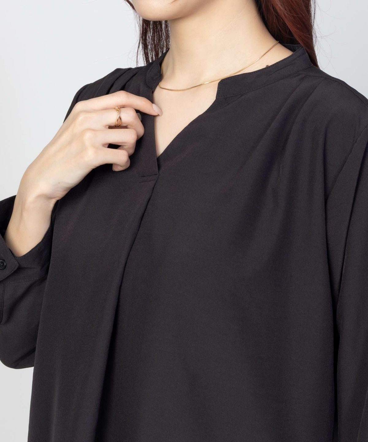 nAvy スキッパー7分袖プルオーバー レディース