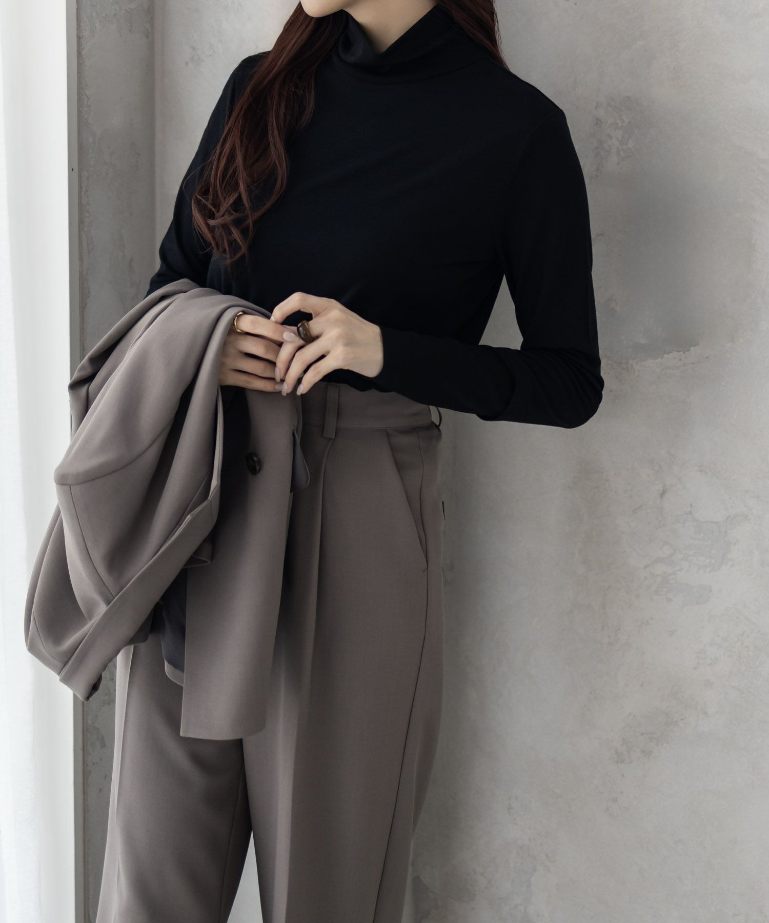 HusHusH  チュール使いハイネックインナー レディース メール便 対応商品商品画像-5