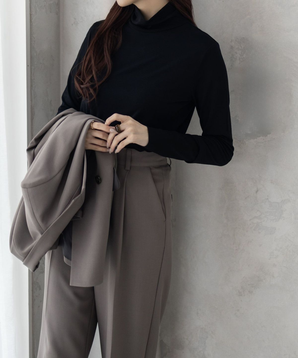 HusHusH チュール使いハイネックインナー レディース ネコポス 対応商品