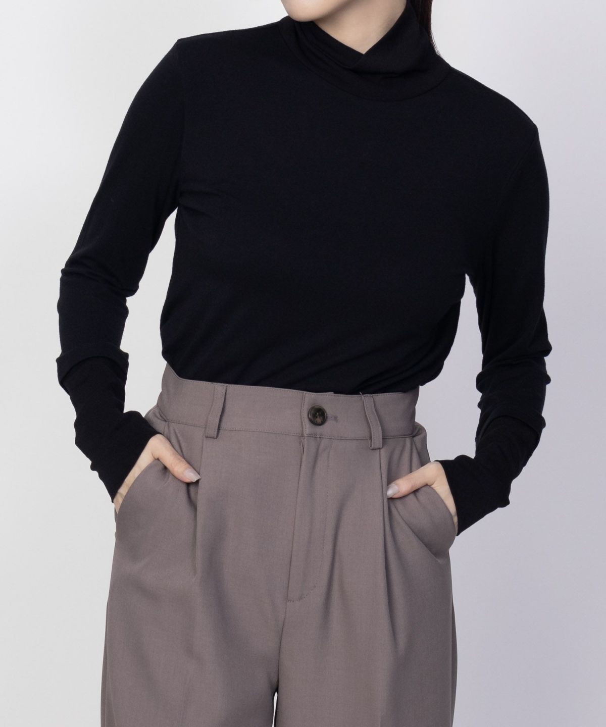 HusHusH チュール使いハイネックインナー レディース ネコポス 対応商品