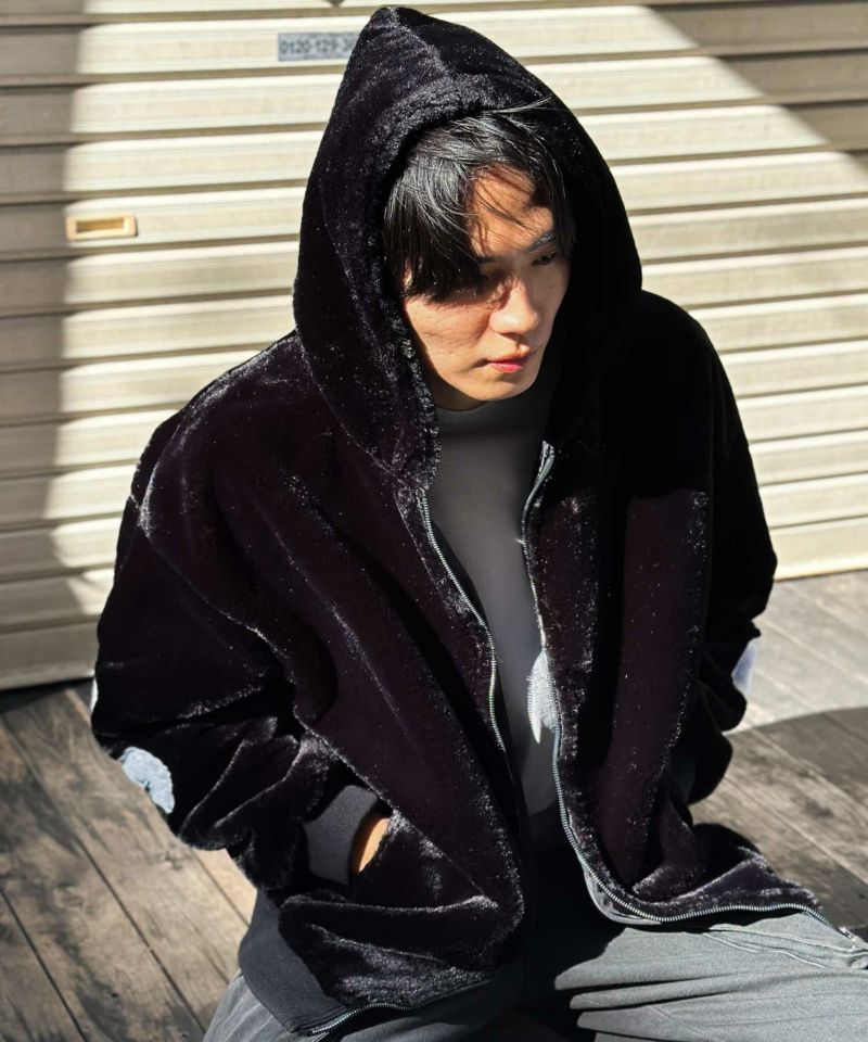 NOBLE PRODUCT ファーフードジャケット メンズ