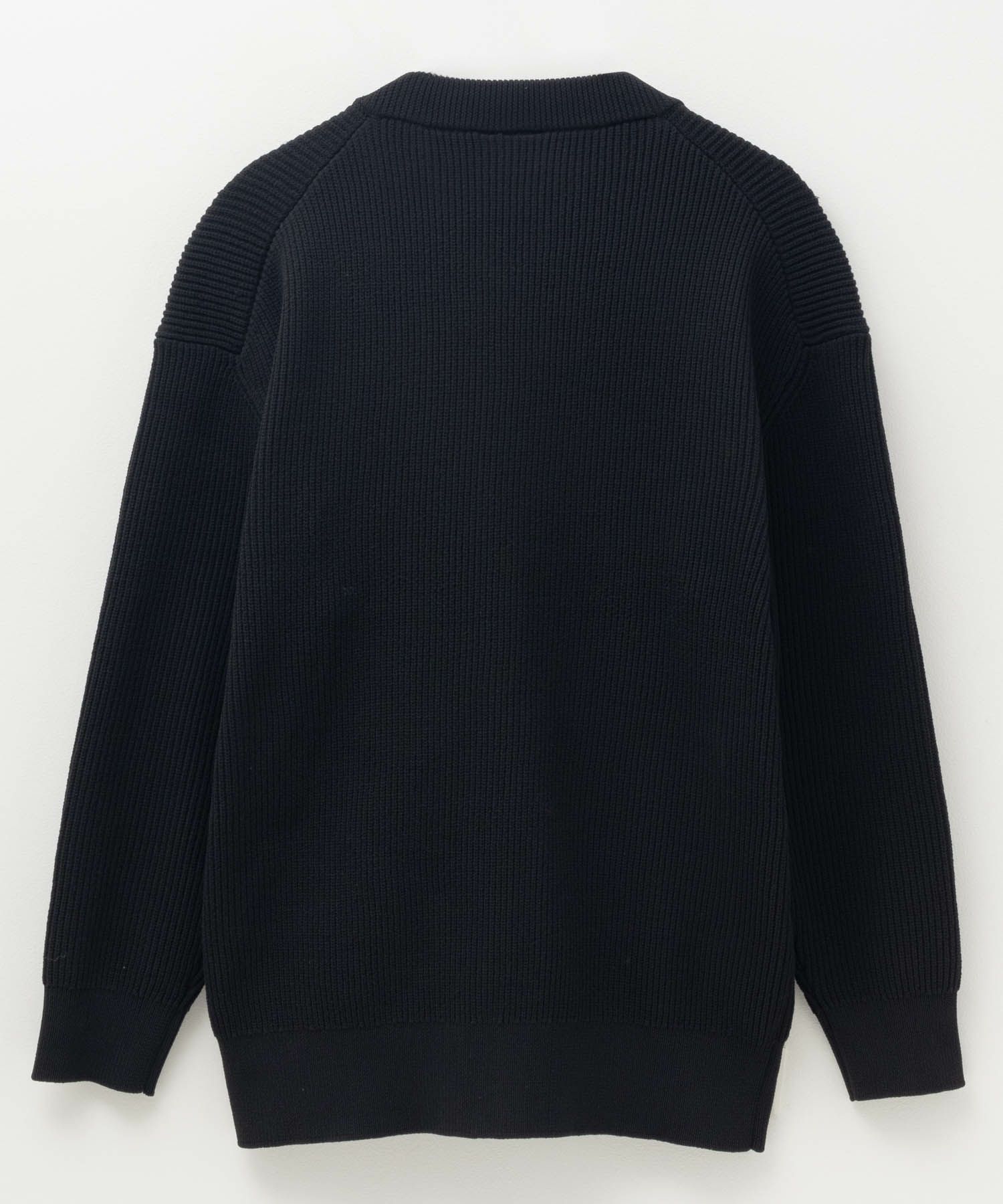 NAVY FIT 7G畦ストレッチニットZIPブルゾン メンズ