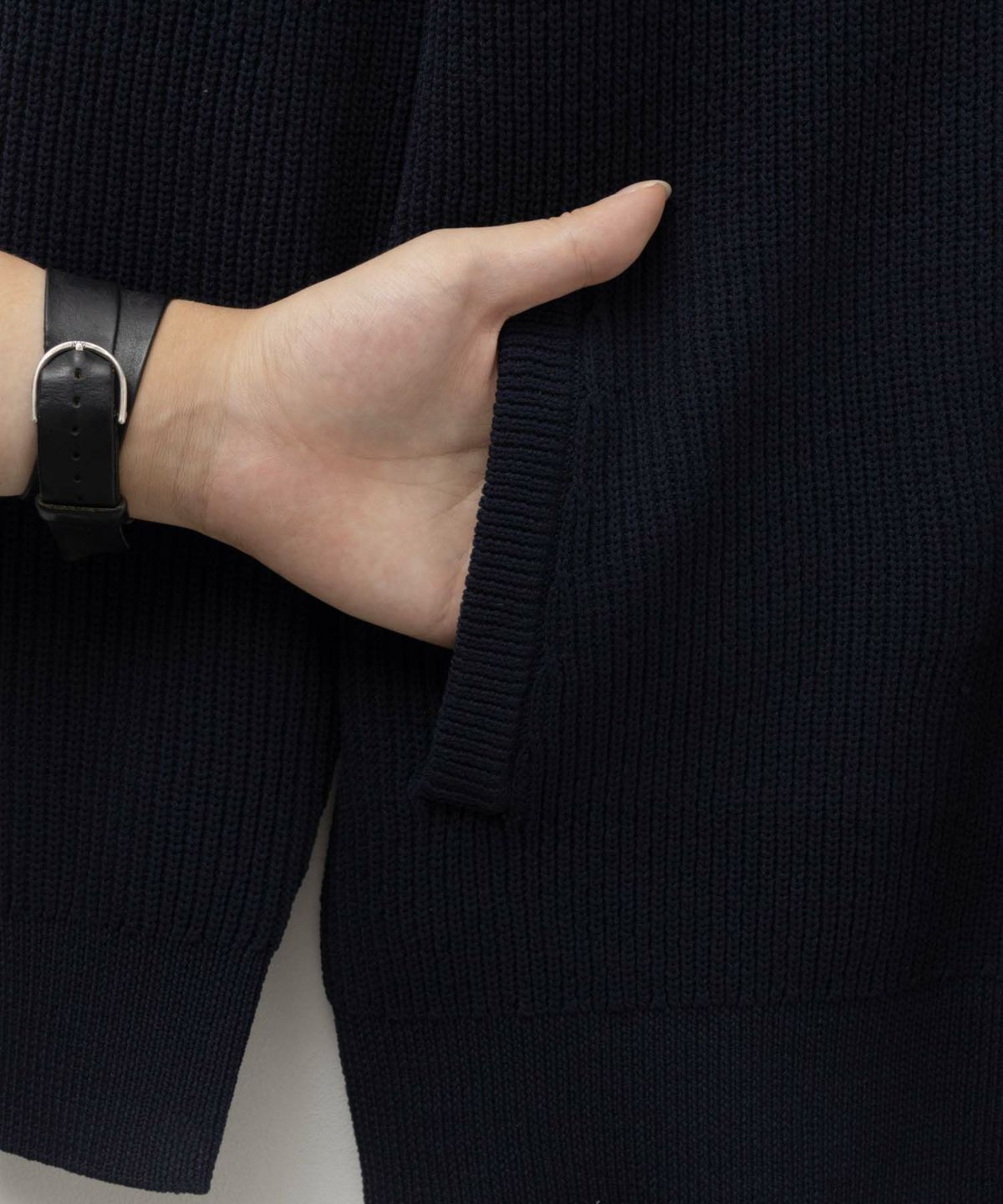 NAVY FIT 7G畦ストレッチニットZIPブルゾン メンズ