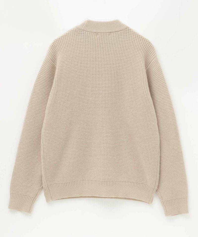 NAVY 快適ニット ワッフルモックネック メンズ商品画像-8