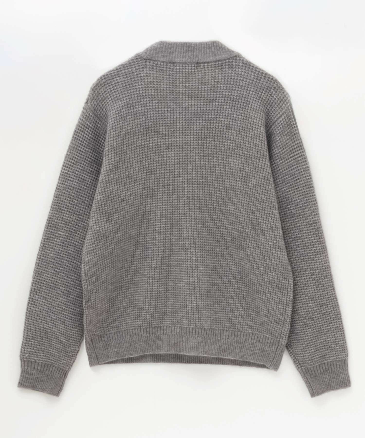 NAVY  快適ニット ワッフルモックネック メンズ商品画像-10